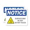 Signmission Hot Surface Sign, 7 in H x 10 in W, Plastic, Surface May Be Hot Do Not Touch OS-2PACK-NS-P-710-L-18509 - alternate 1